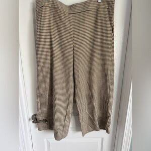 LOFT Checkered Work Pants Cropped